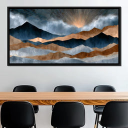 Gilded Peaks Beyond The Clouds - NicheCanvas