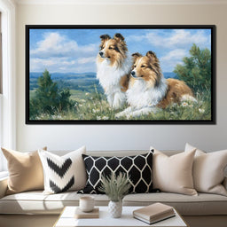 Pastoral Collie Companions - NicheCanvas