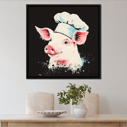 Cheerful Chef Piglet - NicheCanvas