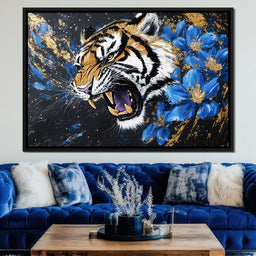 Fierce Tiger Floral Fusion - Alicia Smith - NicheCanvas