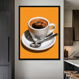 Bold Morning Ritual on Gold - NicheCanvas