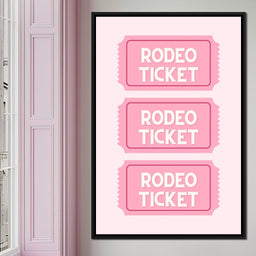 Pastel Rodeo Ticket Stack - NicheCanvas