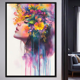 Floral Dreams Embrace Essence - NicheCanvas