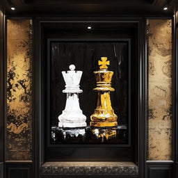 Regal Duel Monochrome Majesty - NicheCanvas