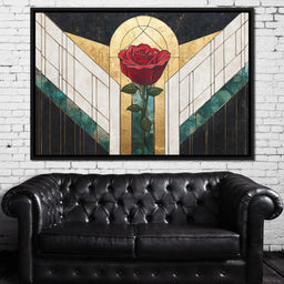 Golden Rose Radiance Reverie - NicheCanvas
