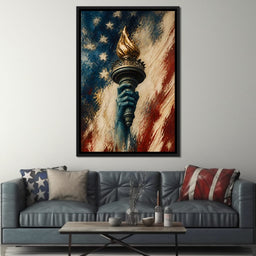 Liberty Igniting The Storm - NicheCanvas