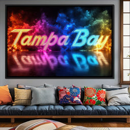 Tampa Bay Neon Night - NicheCanvas