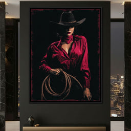 Midnight Cowgirl Red Blouse - NicheCanvas