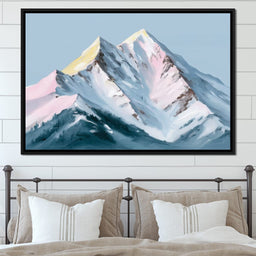 Pastel Alpine Summit Glow - NicheCanvas