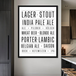 Craft Beer Typography - NicheCanvas