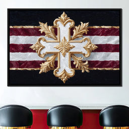 Baroque Gold Cross Majesty - NicheCanvas