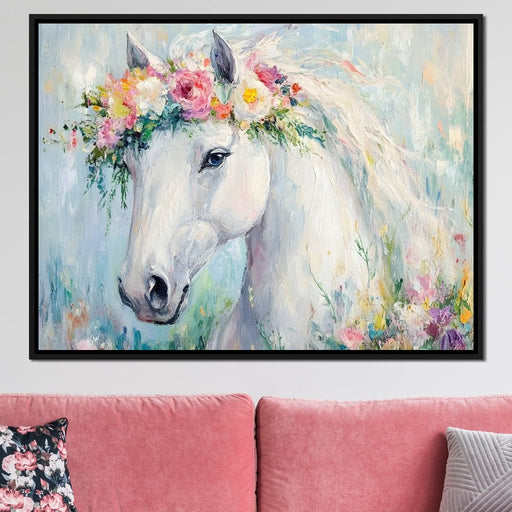 Majestic Equine Blossoms Canvas Print