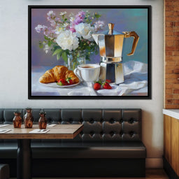 Morning Coffee Still Life Bloom - NicheCanvas