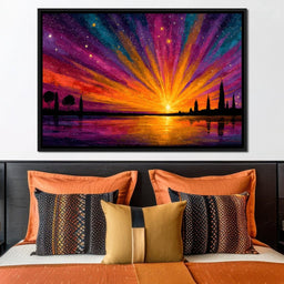 Vibrant Celestial Horizon - NicheCanvas