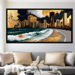 Gilded Towers Beyond The Tides - NicheCanvas