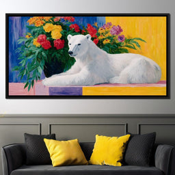 Polar Tranquility with Blooms - NicheCanvas
