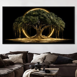 Ancient Tree Upon The Hollow Moon - NicheCanvas