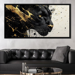 Golden Panther Radiance - NicheCanvas