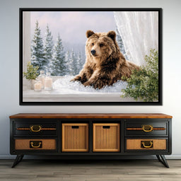Cozy Bear Bath Mountain View - NicheCanvas