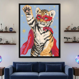 Superhero Tiger Cub Rising - NicheCanvas