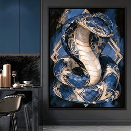 Gilded Scales Of The Midnight Serpent - NicheCanvas