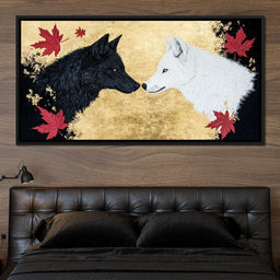 Opposite Wolves - NicheCanvas