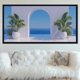 Mediterranean Tranquil Archway - NicheCanvas