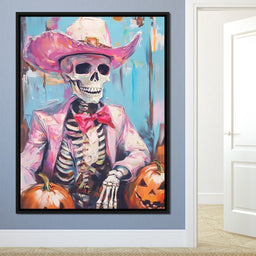 Cowboy Skeleton Pumpkin Bash - NicheCanvas