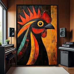 Rooster Radiance Symphony - NicheCanvas