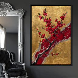 Golden Blossom Ascension - NicheCanvas