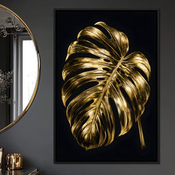 Gilded Foliage Night Study - NicheCanvas