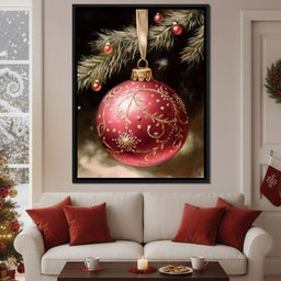 Ruby Ornament Holiday Glow - NicheCanvas