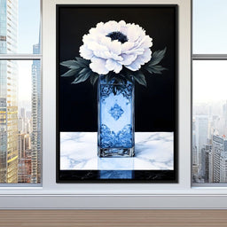 White Blossom Elegance Flourish - NicheCanvas