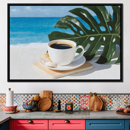 Seaside Coffee Escape Moment - NicheCanvas