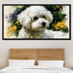 Gentle White Dog Companion - NicheCanvas