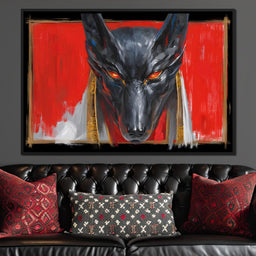 Ancient Jackal Pharaoh Sentinel - NicheCanvas