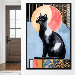 Feline Moonlit Elegance - NicheCanvas