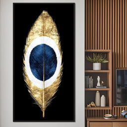 Golden Feather Midnight Eye - NicheCanvas