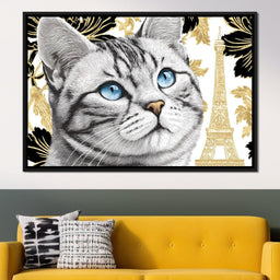 Parisian Feline Enchantment - NicheCanvas