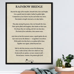 Rainbow Bridge Poem - NicheCanvas