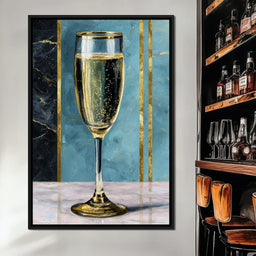 Gilded Champagne Elegance - NicheCanvas