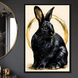 Gilded Hare Watching The Horizon - NicheCanvas