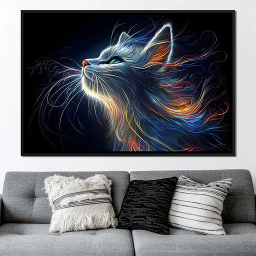 Celestial Feline Illuminations Canvas Print