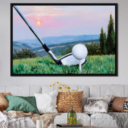Sunset Swing Over Fields - NicheCanvas