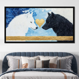 Golden Heart Wolves - NicheCanvas