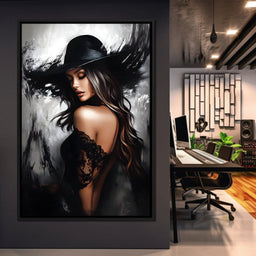 Noir Elegance Shadowscape - NicheCanvas