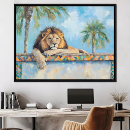 Majestic Lion Palm Retreat - NicheCanvas
