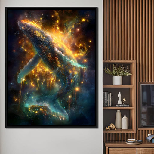 Galactic Whale of Starlight Canvas Print