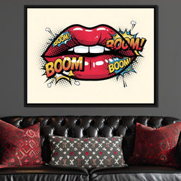 Pop Art Lips Explosive Allure - NicheCanvas