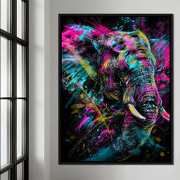 Vibrant Spirit of the Elephant - NicheCanvas